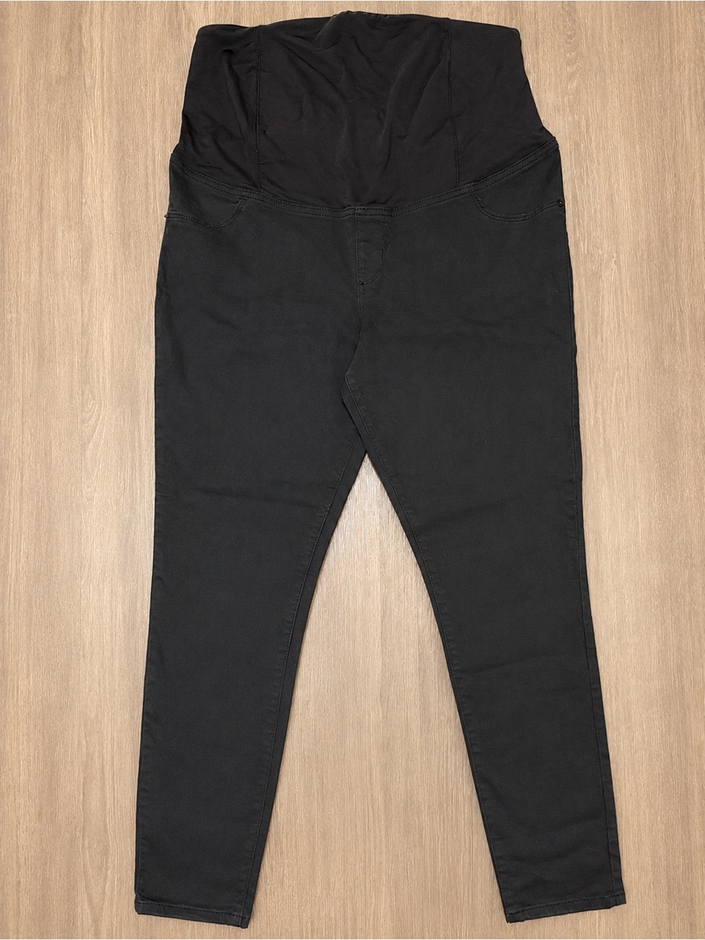 Isabel Maternity Over the Belly Support Black Skinny Denim Jeans Size 14
